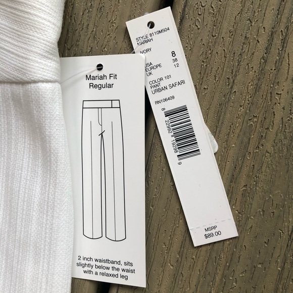 NWT Alex Marie White Wide Leg Pants Size 8 - Picture 9 of 10